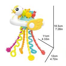 1pc Baby Soft Rubber Ball Rattle Grasp Ball, Teether, Exercise And Sensory Early Education Toy Component, Color Random - Little Duck - View 7