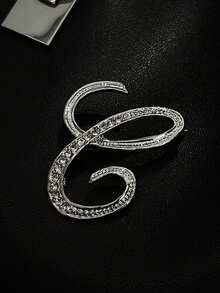 1件男女皆可穿戴的字母設計brooch,獨特裝飾服飾,適合日常穿著 - 銀色 - 查看 6