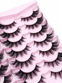 Rikuaild 全新 14 对猫眼睫毛漫画睫毛眼尾加长仿貂毛睫毛蓬松柔软睫毛条状睫毛、睫毛、假睫毛 - 眼尾拉長款 - 查看 2