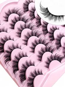 Rikuaild 全新 14 对猫眼睫毛漫画睫毛眼尾加长仿貂毛睫毛蓬松柔软睫毛条状睫毛、睫毛、假睫毛 - 眼尾拉長款 - 查看 6