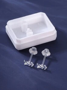 1 đôi Nhựa Và PC Chất liệu Trong suốt Tai Trụ Với Huy hiệu tiền xu) Biểu tượng Thiết kế In Trắng Hộp Có nút tai Cho giấc ngủ , Không-dị ứng Tai Gậy , Kim tiêm , Và Dán , Vô hình Và Nhẹ , Đúng mốt Hàn Quốc Và Phong cách Nhật  Tai Phụ kiện Dành cho Cô gái Và Sinh viên - nhân dân tệ - Xem 4