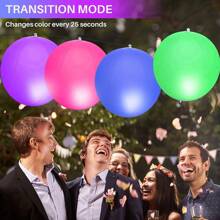 1pc/2pcs Solar Floating Pool Lights - Remote-Controlled Solar Color-Changing 15-Inch Balls Float Or Hang In The Pool Garden Backyard Pond Party Decorations - Inflatable And Waterproof,Pool Toys Suitable For Pool Games,Pool Party,Adult Party Games Suitable For Halloween/Christmas/Thanksgiving