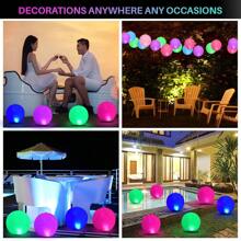 1pc/2pcs Solar Floating Pool Lights - Remote-Controlled Solar Color-Changing 15-Inch Balls Float Or Hang In The Pool Garden Backyard Pond Party Decorations - Inflatable And Waterproof,Pool Toys Suitable For Pool Games,Pool Party,Adult Party Games Suitable For Halloween/Christmas/Thanksgiving