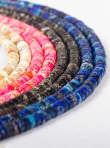 (55-60)Pcs/3*6mm Multi-Color Imperial Stone Pipe Bead Cylindrical Partition Loose Bead, Diy Bead String Jewelry Accessories, Necklace, Earrings, Bracelet Production