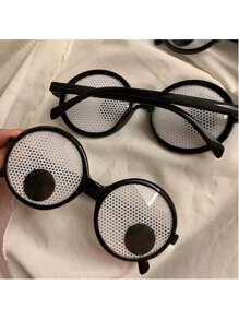 1pc Creative Funny Glasses For Birthday Party And Entertainment - Black - View 1