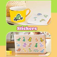 100 Piezas Lindos Adhesivos De Dinosaurios De Animales En Vinilo A Prueba De Agua, Para Álbumes De Recortes, Diarios, Computadoras Portátiles, Parachoques, Patinetas, Botellas De Agua, Computadoras, Teléfonos, Dibujos Animados, Cascos Duros, Adhesivos Y Calcomanías Para Autos