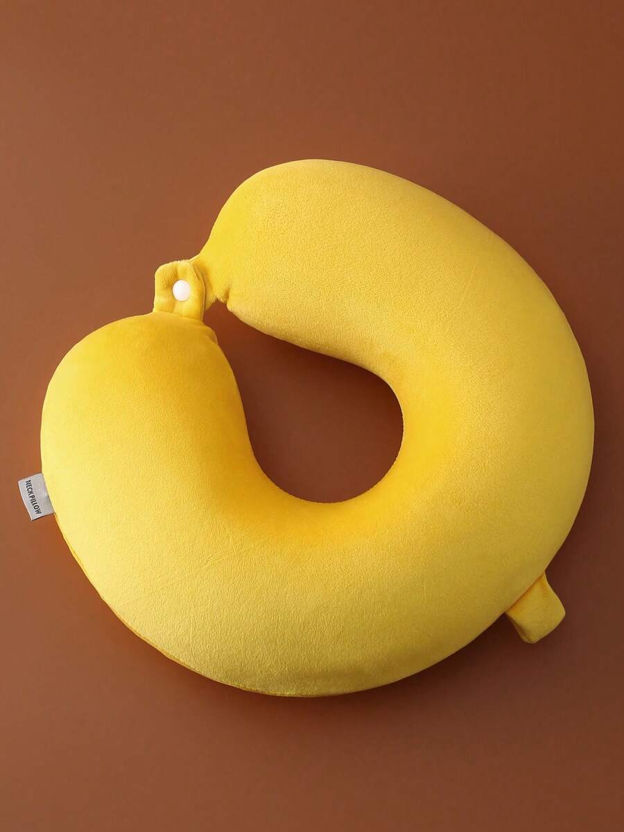 Hình chữ-U Gối cổ Với Khóa Đối với Cái cổ Sự bảo vệ Du lịch , Chuyến bay , Ô tô/xe hơi Hoặc Ngủ trưa - Màu vàng - Xem 1