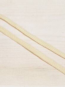 1 Pair 120cm Beige Jacquard Flat Shoelaces, Suitable For Casual Shoes, Flat Shoes - Beige - View 4