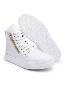 Women Wedge Sneakers - 白色的 - 查看 2