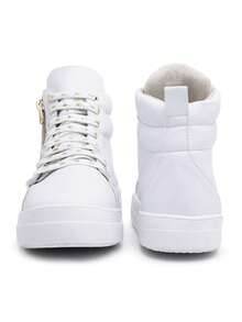 Women Wedge Sneakers - 白色的 - 查看 3