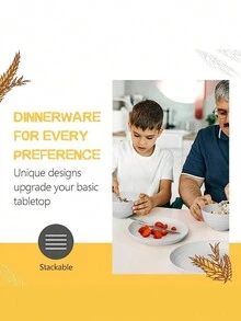 16pcs Unbreakable Reusable Pp Plastic Dinnerware Set, Including Plates, Bowls, Cups For 4 People, Suitable For Home Use And Outdoor Picnic - White - View 7