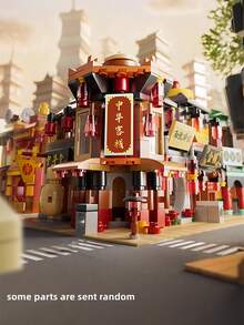 1入組街景建築模型/微小型微粒建築積木玩具,創意有趣的臭豆腐車/章魚小丸子車/冰淇淋車/新鮮果汁車/烤栗子車/熱狗面包車/串燒車/甜點車結構拼圖裝配,學習益智遊戲 - 彩色 - 查看 3