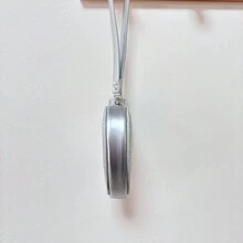 Ví tiền xu hình trái tim màu đỏ dễ thương Kawaii có dây đeo cổ tay Valentine - Bạc - Xem 4