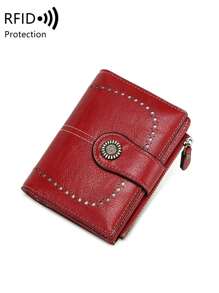 CHARM INFINITE CHARM INFINITE Retro Stijl Vrouwen Blokkeren Kunstleren Portemonnee Met Kaartvakken & Ritsvak Cadeau Cadeau Zakelijk Casual Voor Vrouwen Portemonnee Portemonnee Portemonnee Kleine Portemonnee RFID Portemonnee