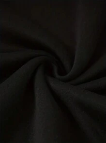 Capucha con estampado floral y letra con cordón con forro térmico - Negro - Ver 9