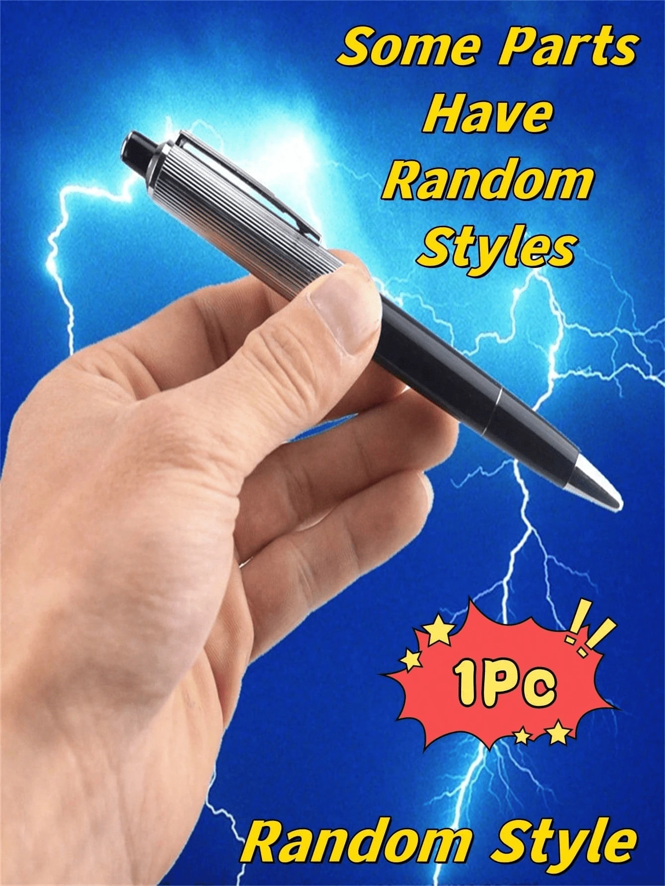 1 Electric Shock Pen Prank Toy Joke Gimmick April Fool's Day Fun Novel Party Prank Toy - Black - View 1
