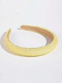 1pc Spring New Arrival Yellow Headband For Girls With Celestial Crystal Decor For Dance Party - FG640-light Yellow - View 1