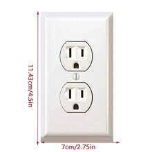 5pcs Fake Socket Sticker Prank - Airport Wall Socket - 1 Pack - Funny Power Plug Plate Cover Decal - White - View 2