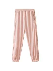 Annil Quần legging thể thao thông thường mùa hè cho bé trai và bé gái, quần chống muỗi đa năng - Hồng - Xem 1