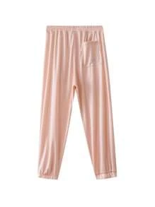 Annil Quần legging thể thao thông thường mùa hè cho bé trai và bé gái, quần chống muỗi đa năng - Hồng - Xem 2