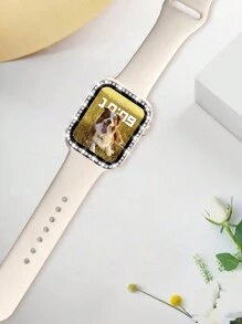 St. SIabe Women's And Men's Fashion Classic Sports Rhinestone Set Watch Bring Compatible With Apple Watch Series Band 38mm 40mm 41mm 45mm 44mm 42mm 49mm Belt, Soft And Comfortable Breathable Wristband Replacement Strap, Bracelet, Wrist Festival Gift Party With Apple Watch Ultra Series S10/9/SE/8/7/6/5/4/3/2/1 Bracelet Accessories - View 3