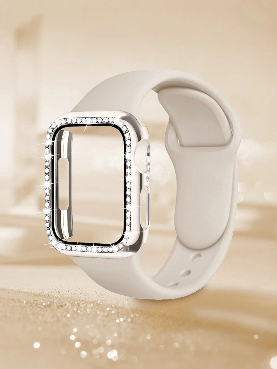 St. SIabe Women's And Men's Fashion Classic Sports Rhinestone Set Watch Bring Compatible With Apple Watch Series Band 38mm 40mm 41mm 45mm 44mm 42mm 49mm Belt, Soft And Comfortable Breathable Wristband Replacement Strap, Bracelet, Wrist Festival Gift Party With Apple Watch Ultra Series S10/9/SE/8/7/6/5/4/3/2/1 Bracelet Accessories - View 1