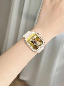St. SIabe Women's And Men's Fashion Classic Sports Rhinestone Set Watch Bring Compatible With Apple Watch Series Band 38mm 40mm 41mm 45mm 44mm 42mm 49mm Belt, Soft And Comfortable Breathable Wristband Replacement Strap, Bracelet, Wrist Festival Gift Party With Apple Watch Ultra Series S10/9/SE/8/7/6/5/4/3/2/1 Bracelet Accessories - View 2