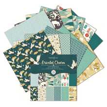 Papel cartulina de Scrapbooking de 6 pulgadas, una sola cara, 12 hojas/paquete, utilizado para hacer álbumes de recortes y tarjetas DIY - Amarillo - Ver 3