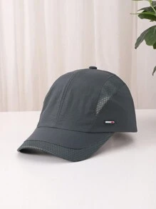 1頂男士箭頭和字母刺繡速干透氣遮陽棒球帽,適用於日常休閒運動 - 米色 - 查看 6