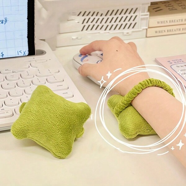 1pc Cute Computer Keyboard Wrist Rest Mouse Pad With Hand Pillow, Anti-Friction, Warmth And Ergonomic Design For Office Desk Back To School