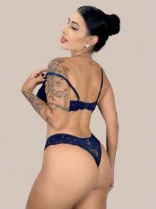 Women Sexy Lingerie Sets - 藏蓝色 - 查看 2