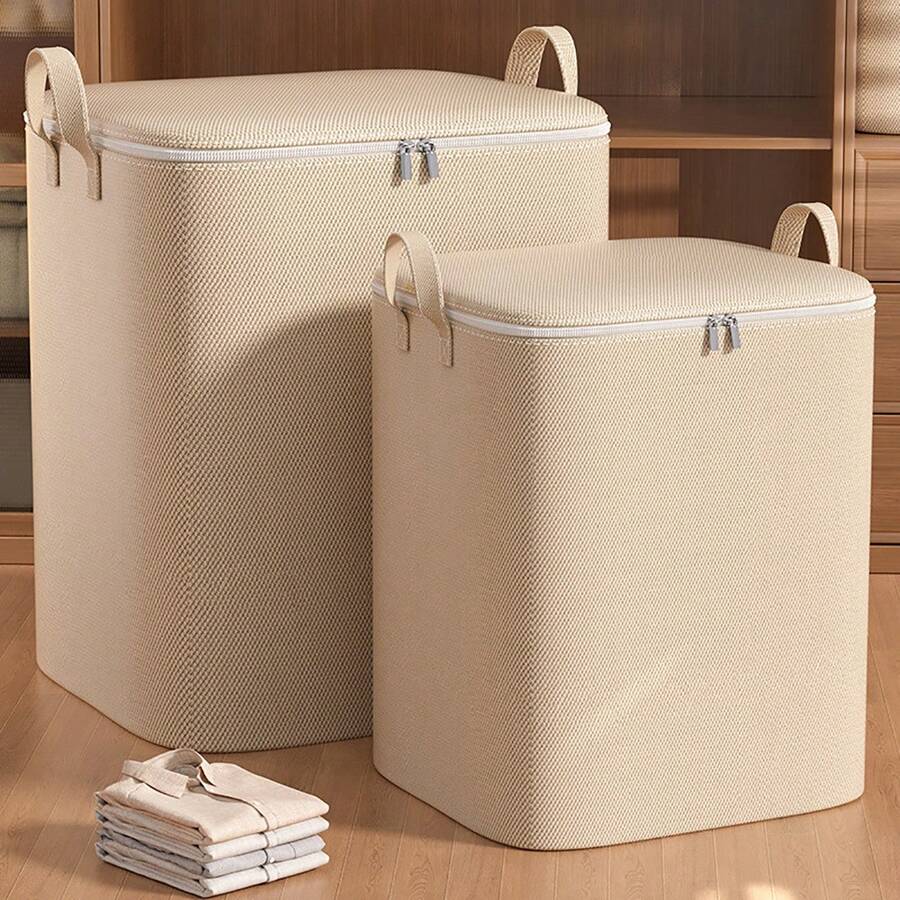1 Miếng Vải Oxford Quần áo Và Túi lưu trữ chăn Đối với Theo mùa Tủ đóng tường , Nhà  Sử dụng Hoặc Đi du lịch - Màu be - Xem 1