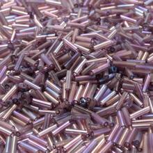 300 颗 2x6 毫米多色混合长管种子珠闪亮玻璃珠适用于制作手链首饰 DIY 针线活手工配件 - 彩色 - 查看 13