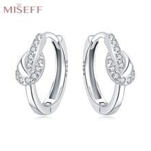 MISEFF Mới 1 Bông Tai Nữ Bạc 925 Tinh Tế Cổ Điển Đơn Giản Thanh Lịch Mỹ Trang Sức Nữ Tặng Quà Tặng Sinh Nhật Quà Tặng Ngày Của Mẹ - Bạc - Xem 15