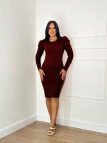 Women Dresses - Maroon - View 2