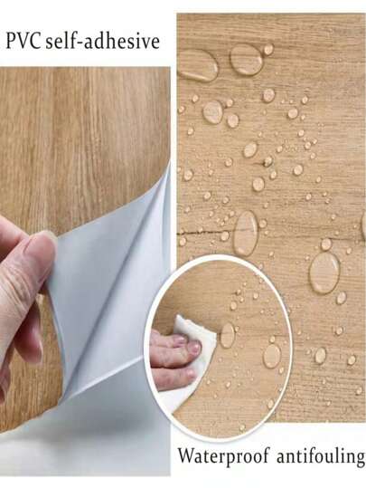 Roll Wood Grain Peel Stick Wallpaper Self Adhesive Rustic Removable Contact Paper Plank Countertop Cabinets Vinyl Film, Renovation Stickers Wand Panels, Paper, Wallpapers, ation Items Refresh Your Home, Festival Birthday Graduation Room Home Bathroom Bedroom Stuff Living Ho view 3