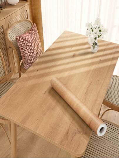 Roll Wood Grain Peel Stick Wallpaper Self Adhesive Rustic Removable Contact Paper Plank Countertop Cabinets Vinyl Film, Renovation Stickers Wand Panels, Paper, Wallpapers, ation Items Refresh Your Home, Festival Birthday Graduation Room Home Bathroom Bedroom Stuff Living Ho