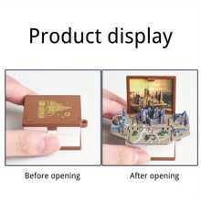 1 Móc khóa sách gấp mini 3D: Đồ chơi biến đổi cảnh thu nhỏ khác nhau Đồ chơi giảm căng thẳng, tuyệt vời như món quà Phục sinh hoặc sinh nhật sáng tạo (Một phần ngẫu nhiên) - móc khóa - Xem 7