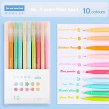 Morandi Color Felt Tip Neutral Pen Set, Students Signature Pen With High Aesthetics, Carbon Pen For Journal And Note Taking, Special For Highlighting And Coloring - No. 3 - View 1
