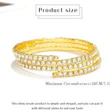 Strass Armreif Schmuck Für Frauen, Mehrschichtiger Armreif Oberarm Schmuck Kristall Silber Prom Brautschmuck Armband Für Party Braut Hochzeit - mehrschichtiges Armband - Übersicht 16