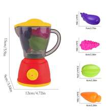 5 Pcs Kitchen Toys Children Pretend Play Juicer Blender Mixer Toy Set Birthday Party Juice Machine Gift - Red - View 5