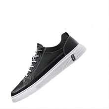 Zapatos deportivos casuales Negros transpirables para hombres con cordón frontal.Zapatos deportivos casuales minimalistas y elegantes Calzado Deportivo Clásico Cómodos Tenis deportivos para hombre, elegantes y cómodos, para caminar y correr a la moda, calzado deportivo con cordones,manalapin Sneakers Para CasualesHombres Zapatillas deportivas de color combinado con cordón delantero deportivo exterior - Negro - Ver 4