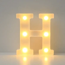 1入組21cm/8.26英寸字母LED燈光數字燈裝飾，電池夜燈，適用於家居婚禮生日聖誕派對裝飾，字母數字燈家居裝飾 - 黃色 - 查看 35