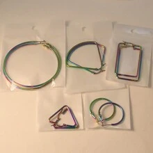 PMKMKM 10對/組不銹鋼多色幾何耳環,時尚簡約耳飾,完美的節日和假期配搭 - 彩色 - 查看 7
