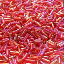 300 颗 2x6 毫米多色混合长管种子珠闪亮玻璃珠适用于制作手链首饰 DIY 针线活手工配件 - 彩色 - 查看 20