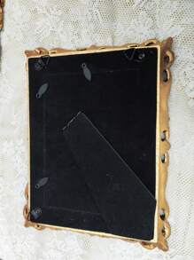 6 Inch, 7 Inch, 10 Inch Vintage Golden Carved Flower Resin Picture Frame, European Style Wall-Mounted Or Tabletop, 1pc Random Frame Gifts Birthday Graduation - Multicolor - View 11