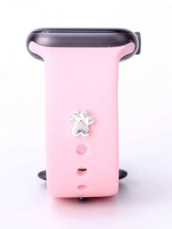 1pc Silvery Metal Paw Watch Band Charms Decoration Nails,Compatible With Apple Watch Bands Accessories Compatible With Galaxy Watch Series Strap Charm Gifts