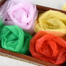 5米*48厘米透明水晶雲絲織物紗網卷，適用於家庭禮品包裝、婚禮儀式走道椅子裝飾、慶祝派對裝飾、嬰兒沐浴襯衫、DIY手工藝品製作等 - 彩色 - 查看 9