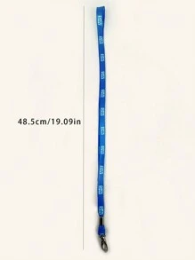 One-Piece Double Hook Metal Card Sleeve Lanyard, Simple Exhibition Activity Lanyard With Printed Rope, Class Student Badge Lanyard, Bus Card Holder Lanyard, Work Lanyard - Red - View 4