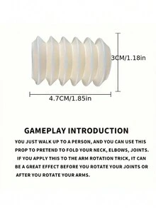 2pcs Fracture Voice Maker Magic Tricks Gags Scary Prank Props Creative Imitating Bone Cracking Sound Magic Props - White - View 2